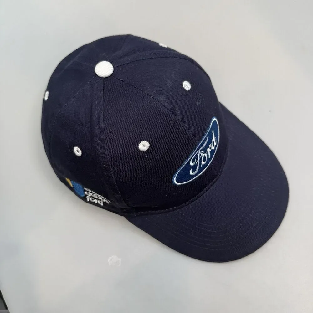 FORD Dealership Baseball Cap Hat Blue 100% Cotton Adjustable Strapback EUC